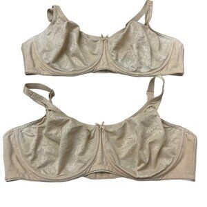 Dominique Soft Cup Underwire Bra Size 40C Nude Bundle of 2 Bras